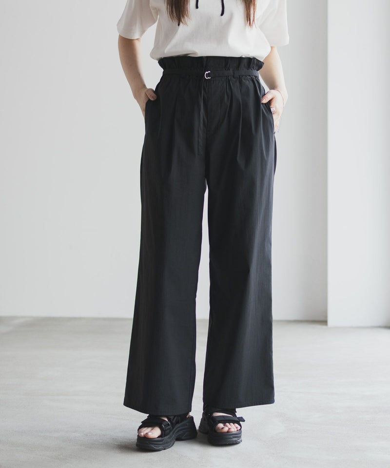 nAvy SARARI ベルト付きハイウエストパンツ レディース商品画像-1