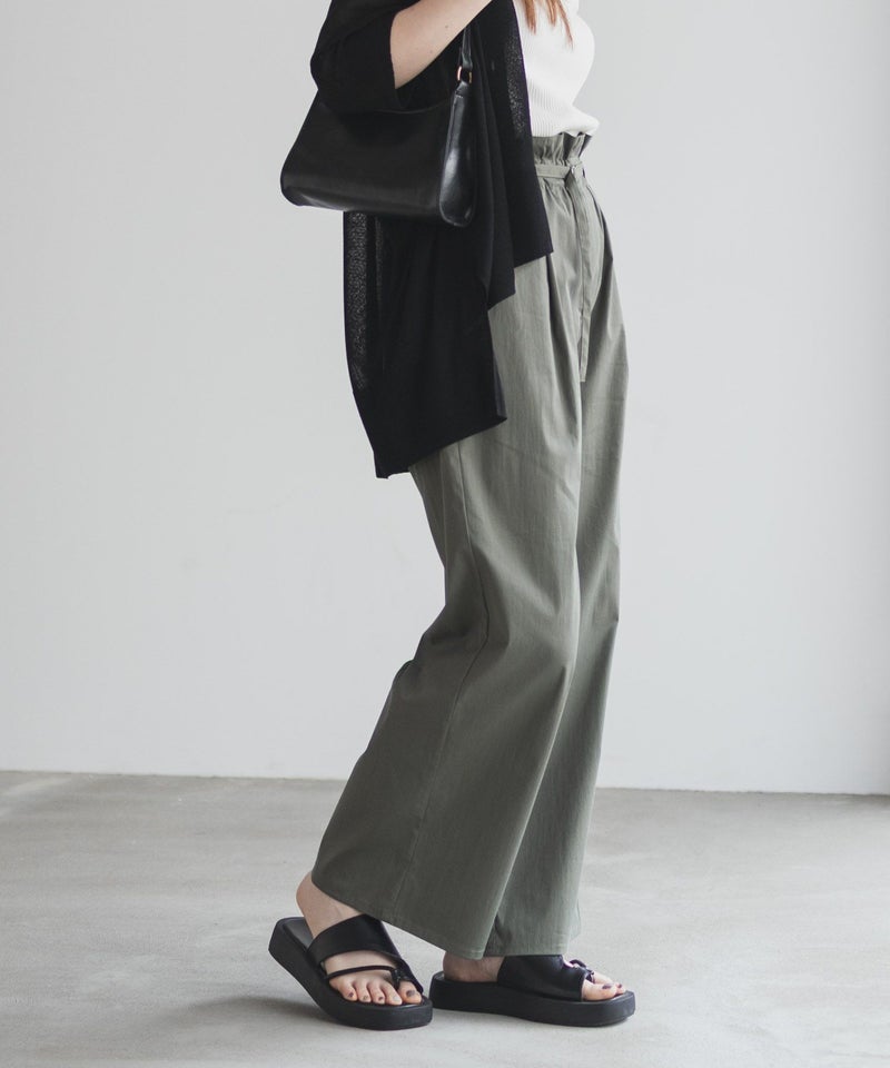 nAvy SARARI ベルト付きハイウエストパンツ レディース商品画像-12