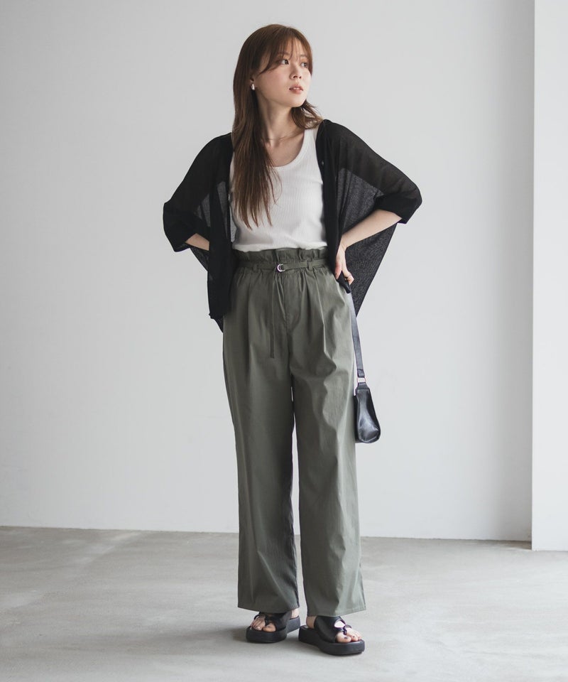 nAvy SARARI ベルト付きハイウエストパンツ レディース商品画像-13