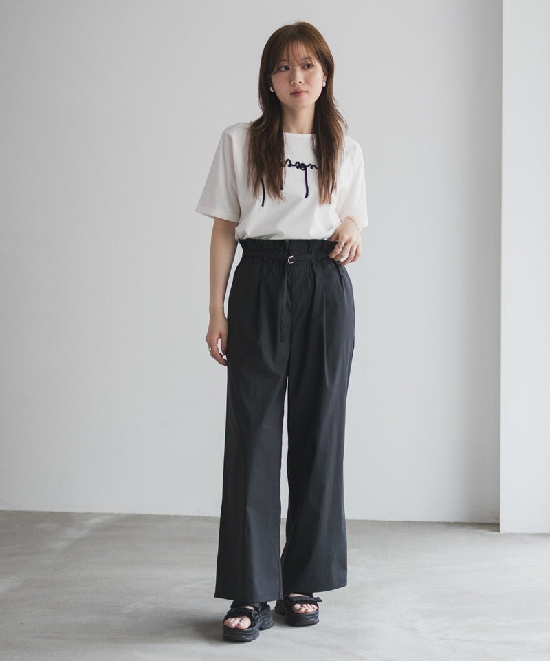 nAvy SARARI ベルト付きハイウエストパンツ レディース商品画像-32