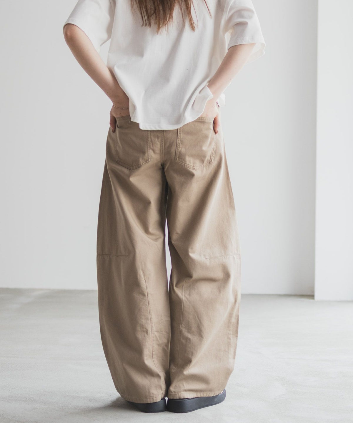 nAvy ソフトツイルイージーカーブパンツ レディース