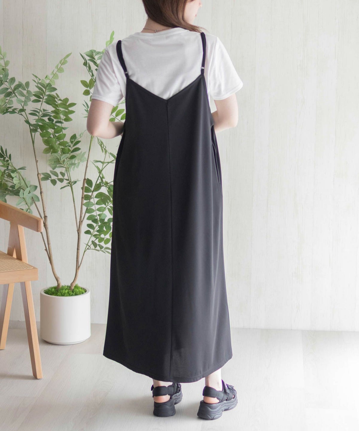 nAvy ポリツイルキャミワンピースアンサンブル レディース