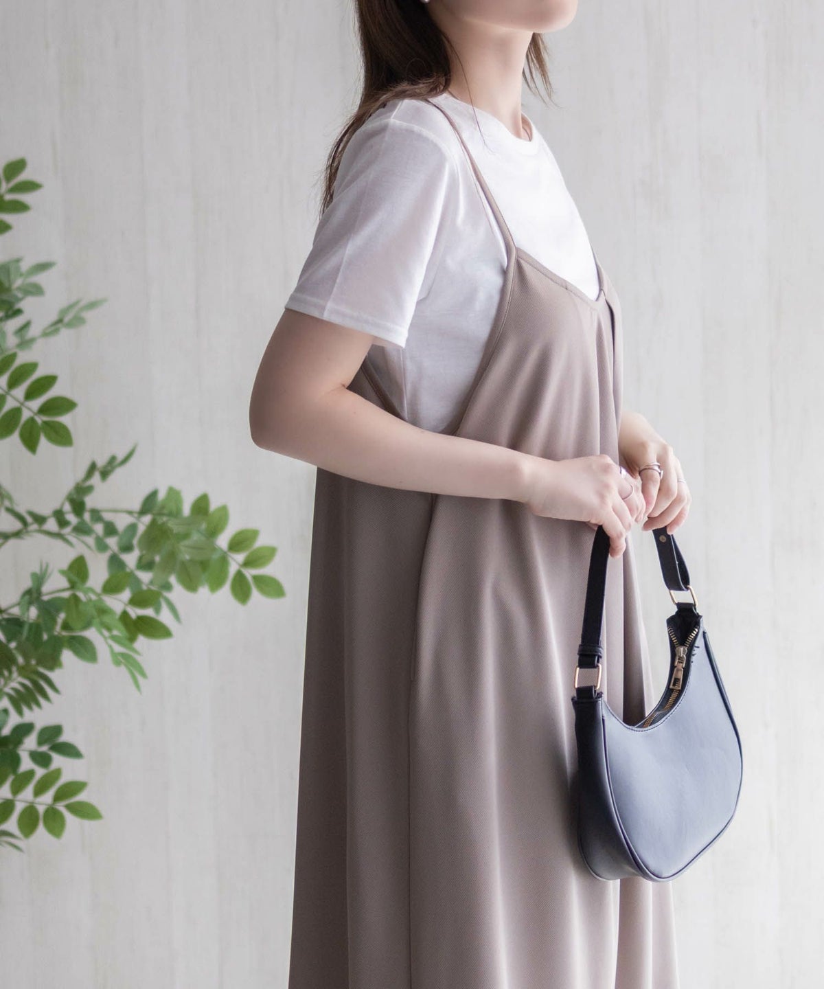 nAvy ポリツイルキャミワンピースアンサンブル レディース