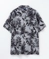 NAVY SARARI レーヨンアロハプリントシャツ メンズ