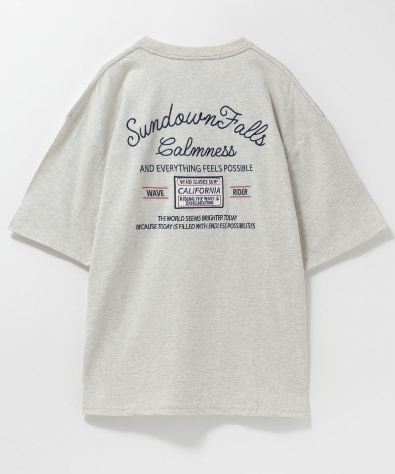 天竺サーフ刺繍Tシャツ メンズ メール便 対応商品商品画像-7