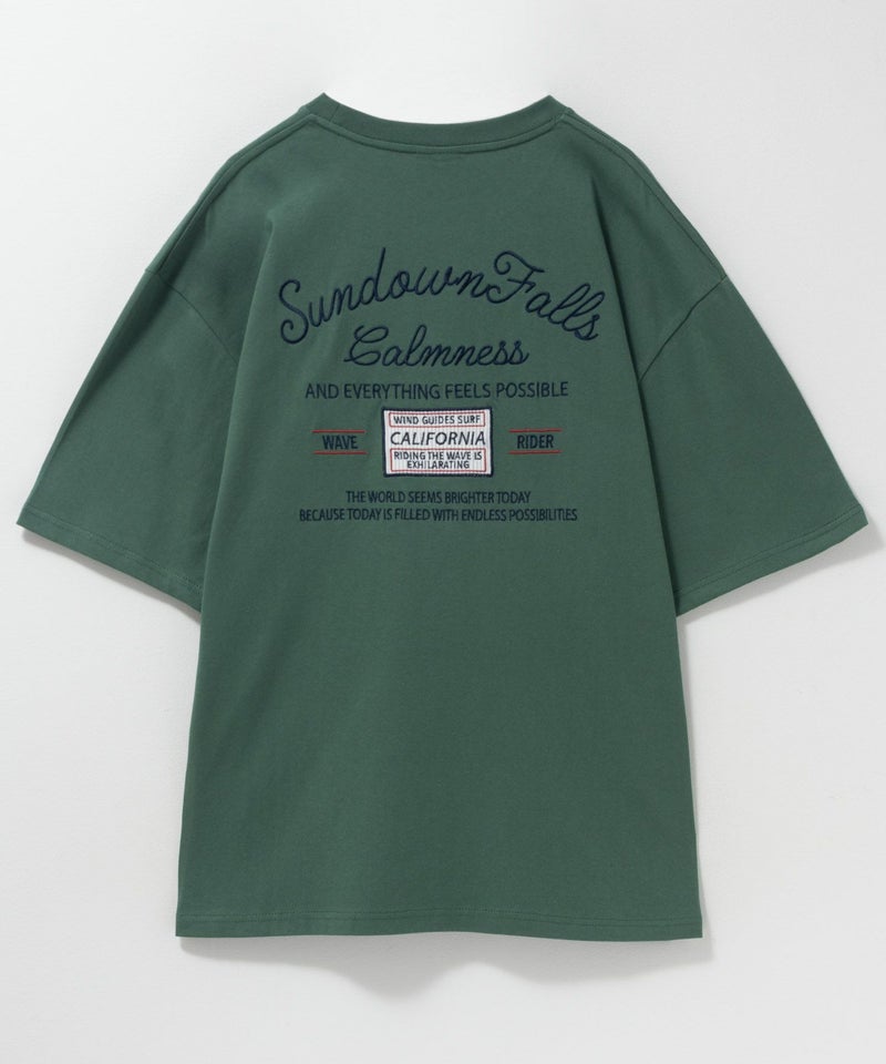 天竺サーフ刺繍Tシャツ メンズ メール便 対応商品商品画像-9