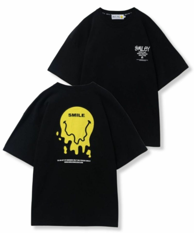 SMILEY FACE ワッペンTシャツ メンズ メール便 対応商品商品画像-1