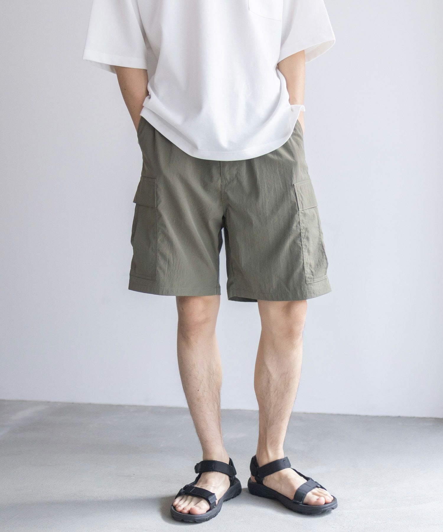 VISVIM ストライプカーゴショートパンツ NAVY カーゴショートパンツ メンズ