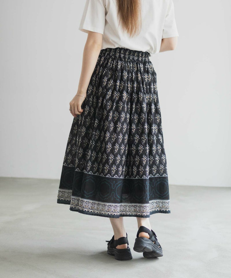 Howdy Marie インドファブリック 綿ボイル総柄スカート レディース商品画像-9