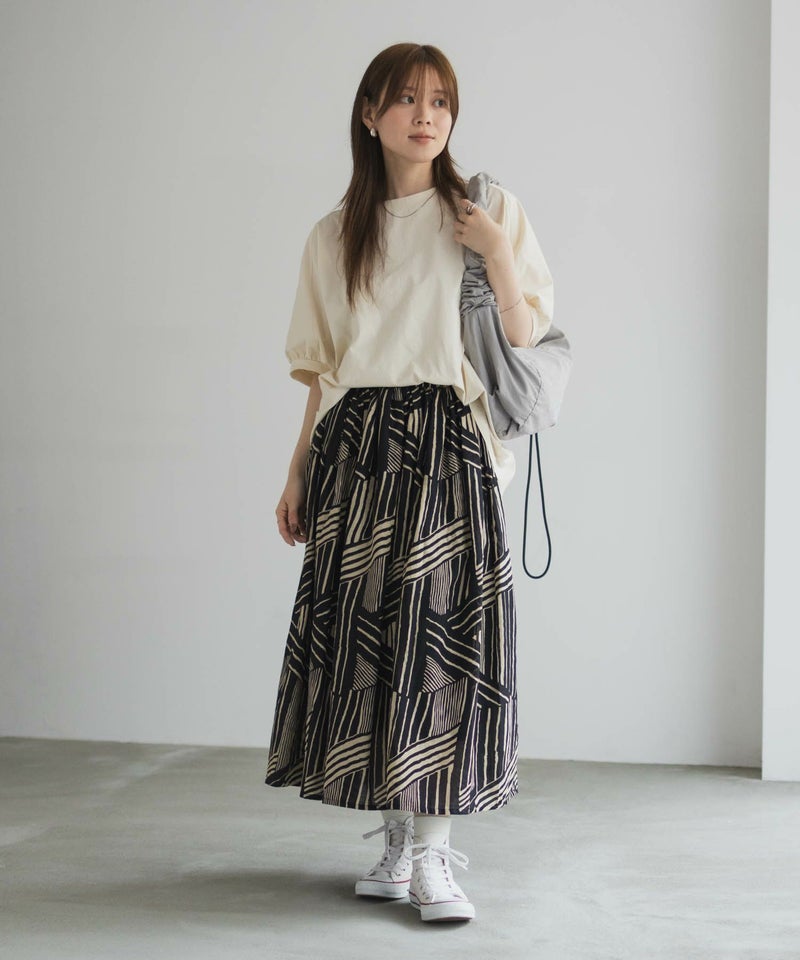 Howdy Marie インドファブリック 綿ボイル総柄スカート レディース商品画像-18