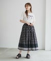 Howdy Marie インドファブリック 綿ボイル総柄スカート レディース商品サムネイル-34
