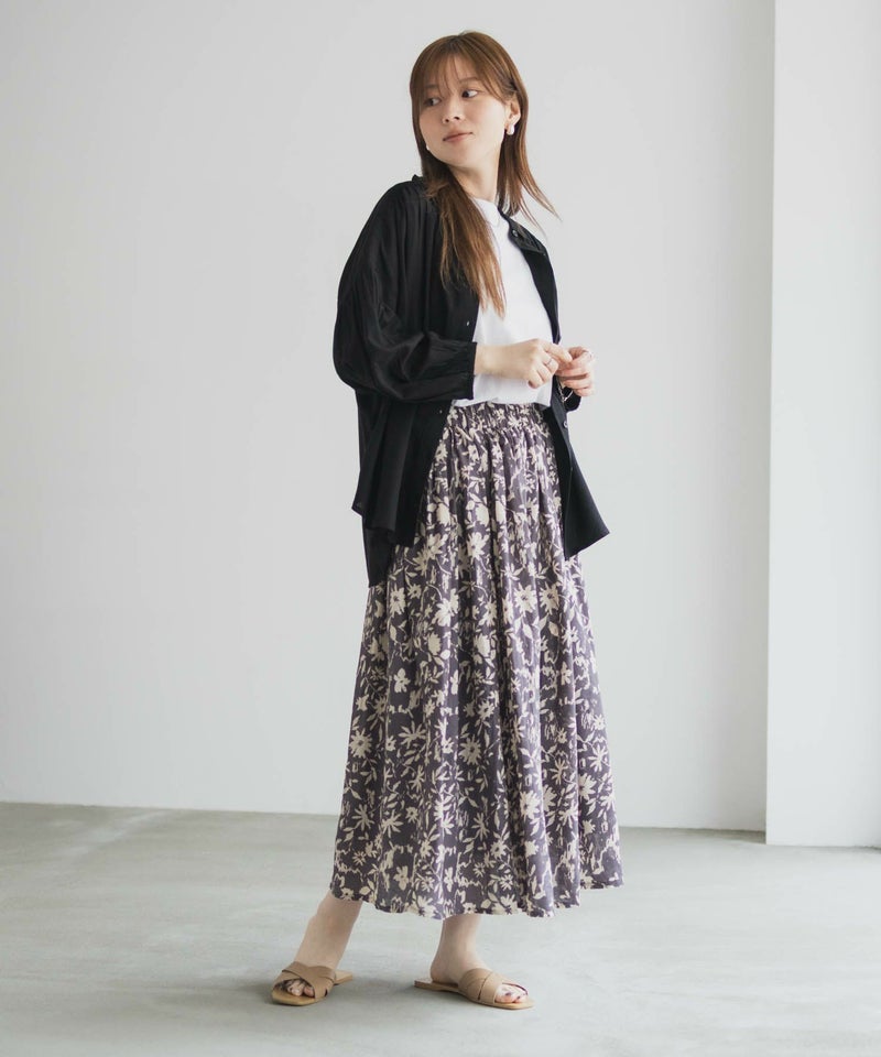 Howdy Marie インドファブリック 綿ボイル総柄スカート レディース商品画像-35