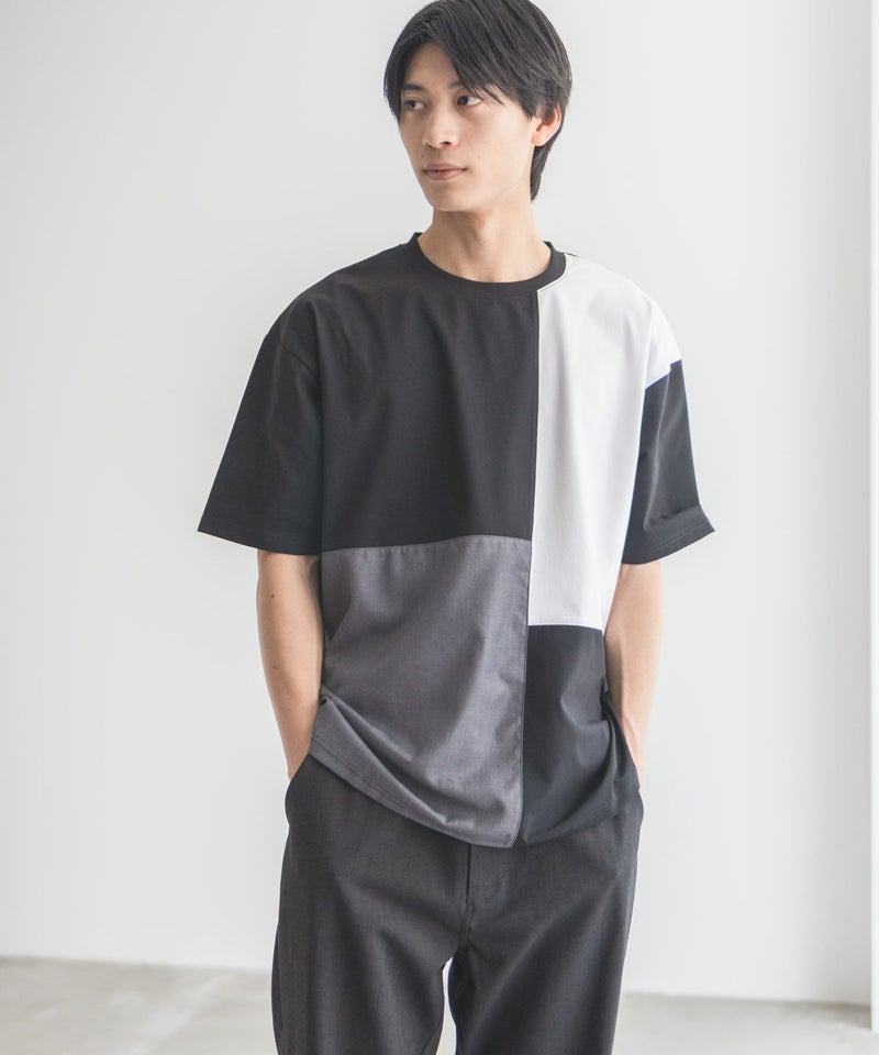 URBAN COLLECTION AIR Smoosy 切替Tシャツ メンズ メール便 対応商品商品画像-1