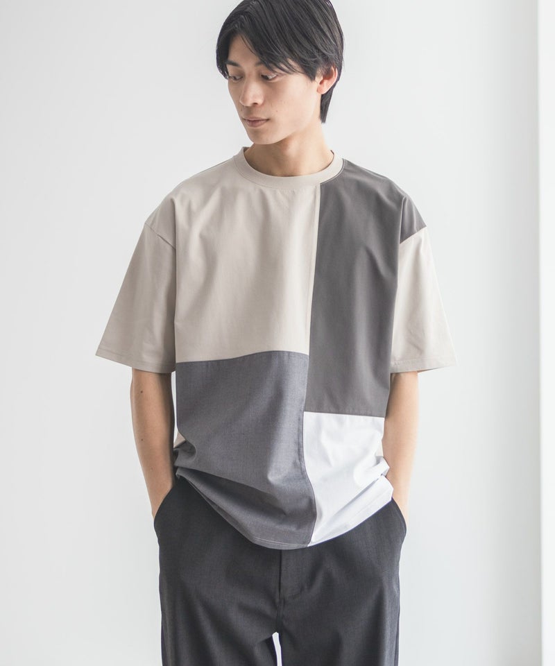 URBAN COLLECTION AIR Smoosy 切替Tシャツ メンズ メール便 対応商品商品画像-2