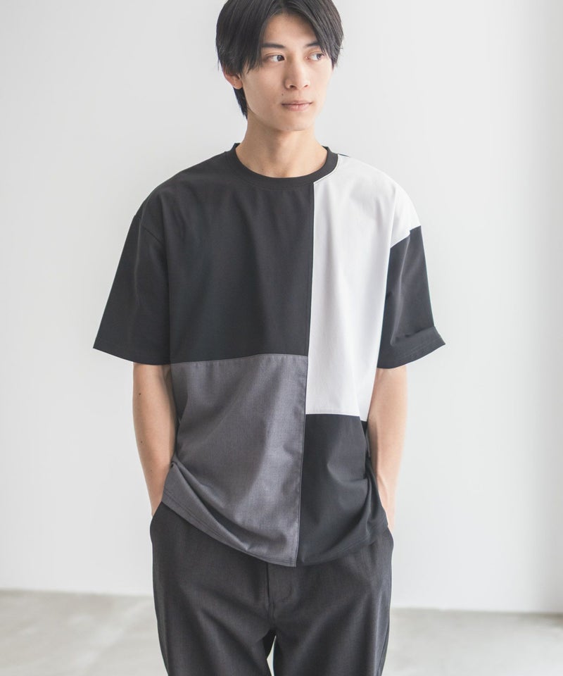 URBAN COLLECTION AIR Smoosy 切替Tシャツ メンズ メール便 対応商品商品画像-3