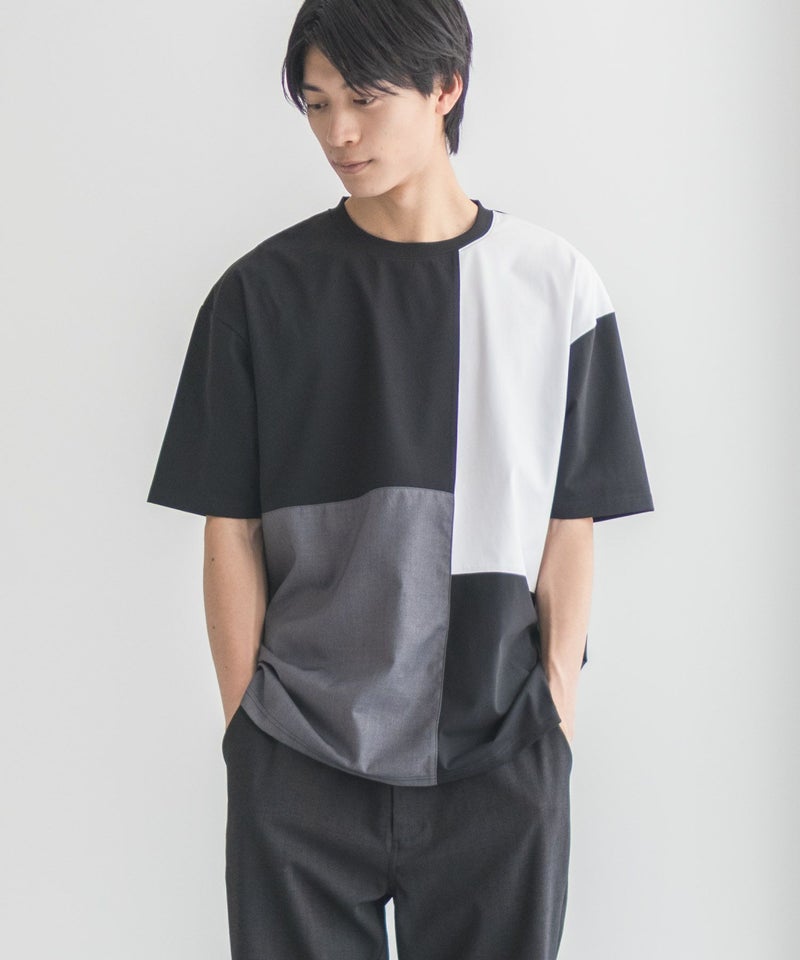 URBAN COLLECTION AIR Smoosy 切替Tシャツ メンズ メール便 対応商品商品画像-4