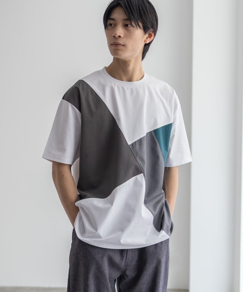 URBAN COLLECTION AIR Smoosy 切替Tシャツ メンズ メール便 対応商品商品画像-1