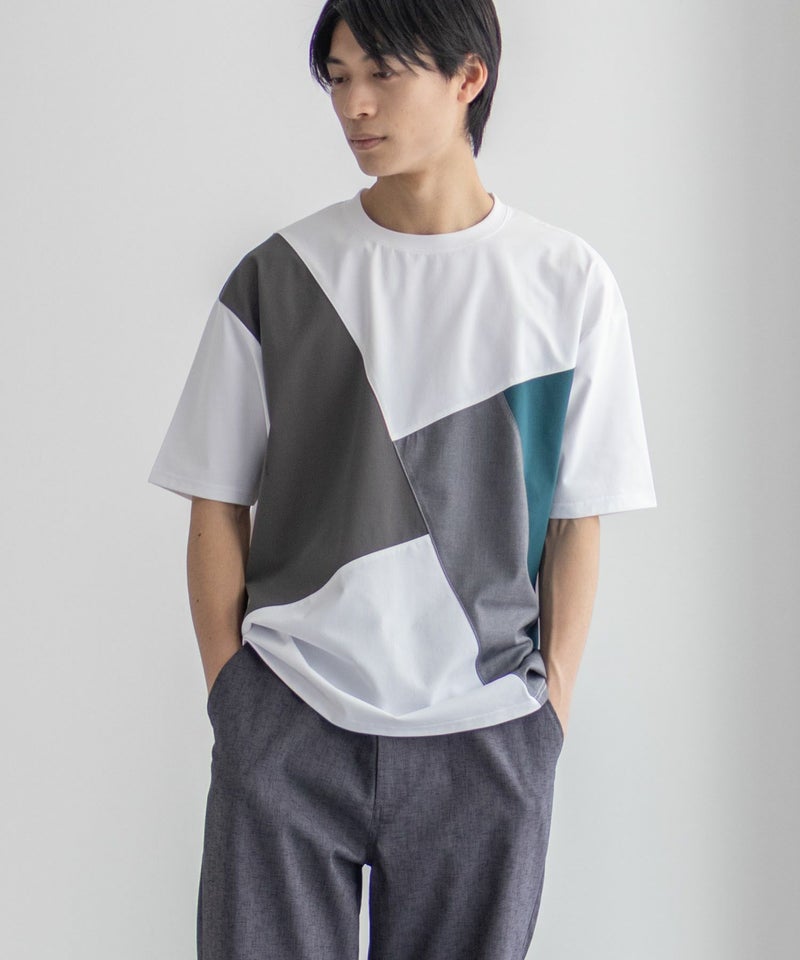 URBAN COLLECTION AIR Smoosy 切替Tシャツ メンズ メール便 対応商品商品画像-4