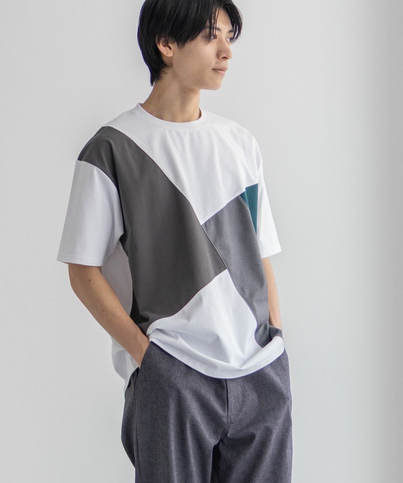 URBAN COLLECTION AIR Smoosy 切替Tシャツ メンズ メール便 対応商品商品画像-5