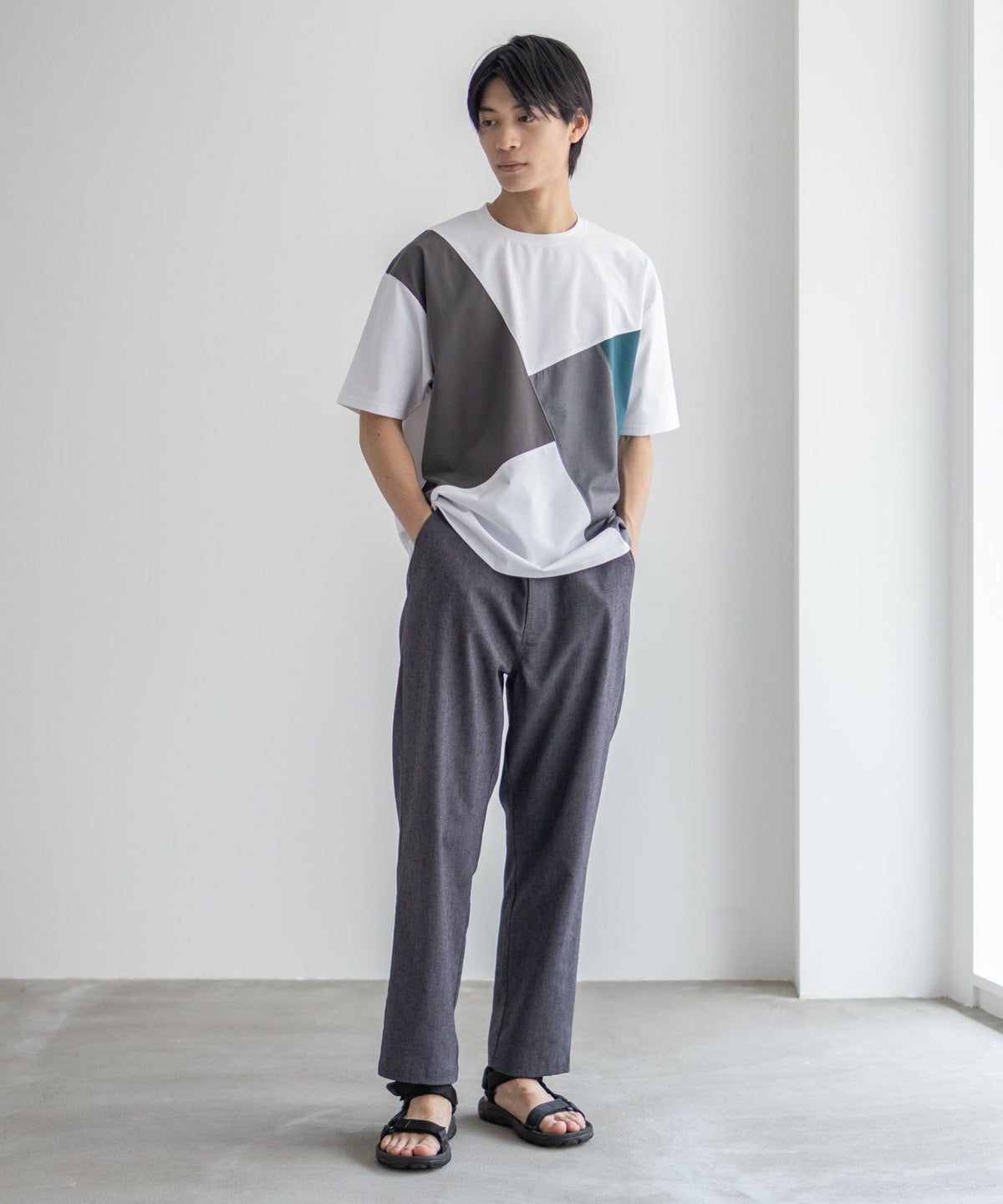 URBAN COLLECTION AIR Smoosy 切替Tシャツ メンズ ネコポス 対応商品