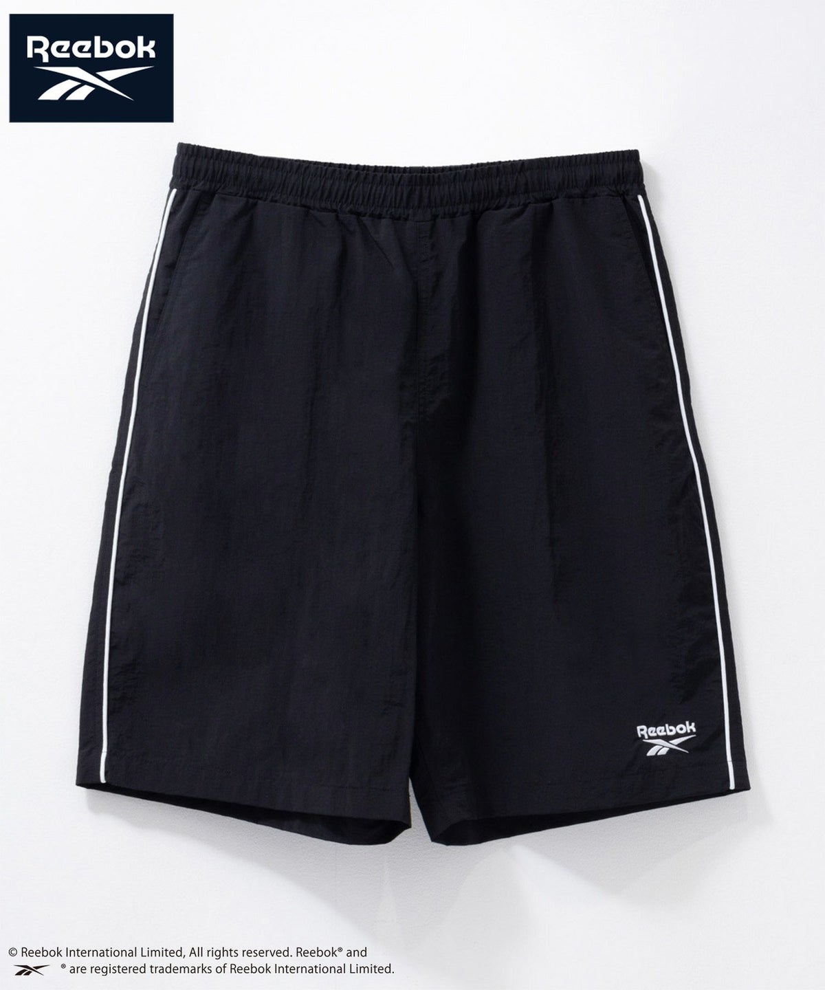 Reebok ナイロンパイピングショートパンツ メンズ