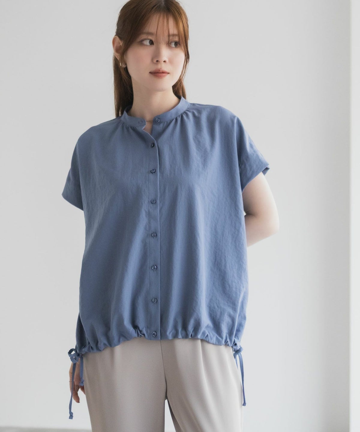 HusHusH バンドカラーブラウス レディース