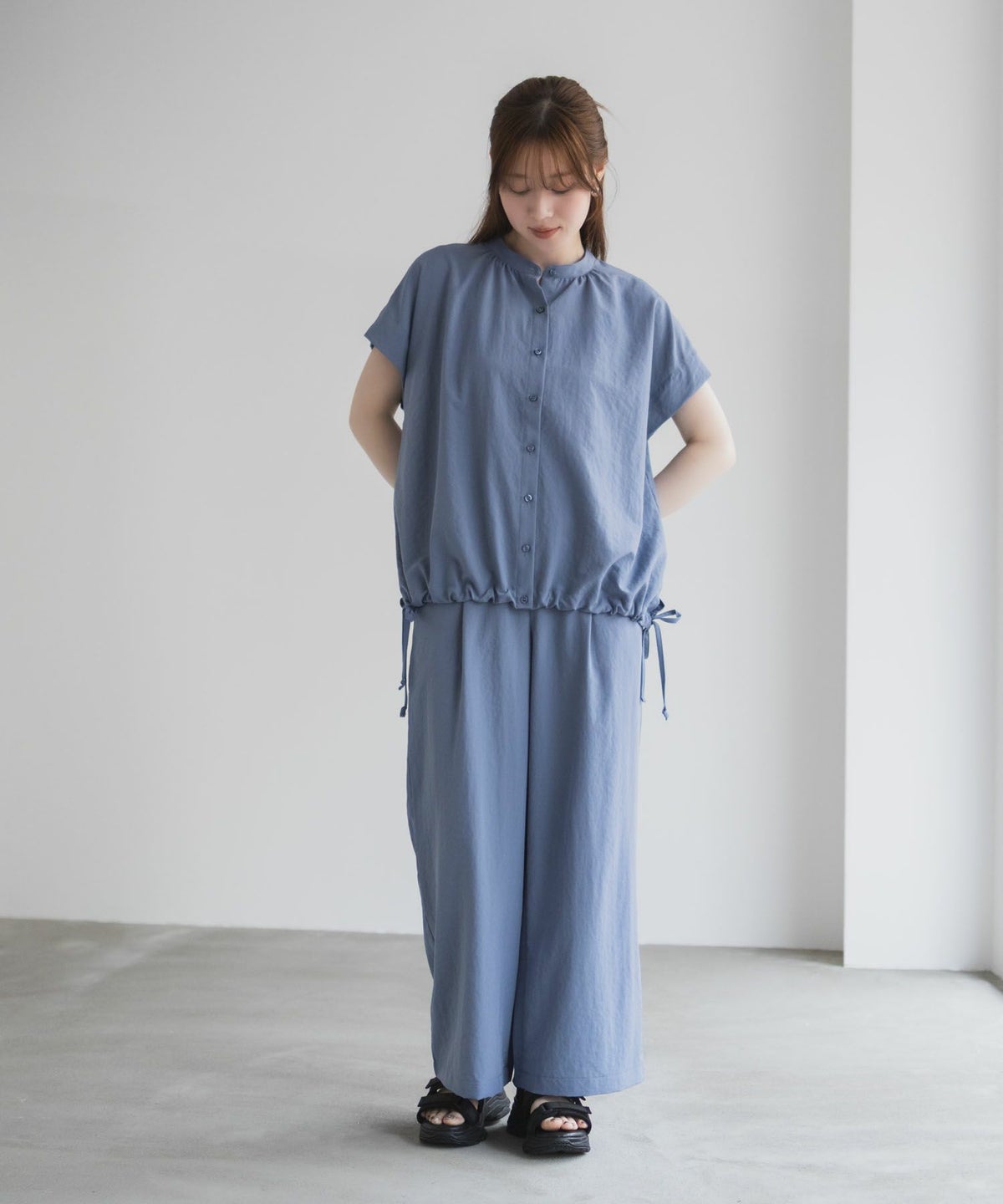 HusHusH バンドカラーブラウス レディース