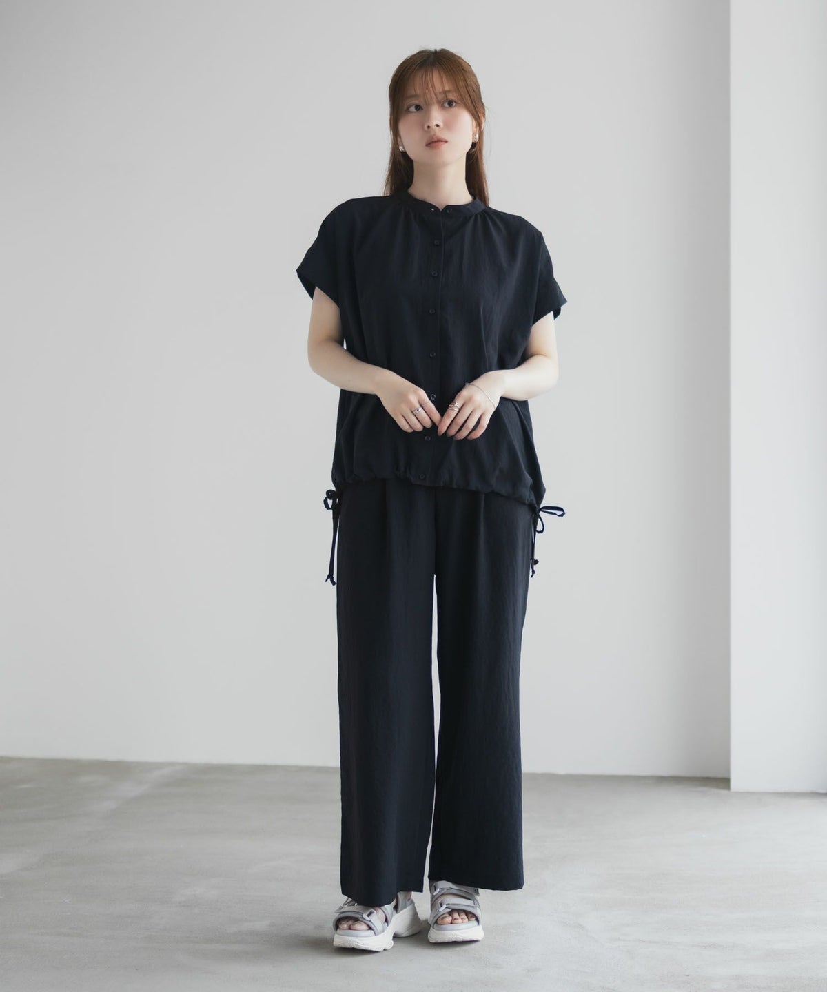 HusHusH バンドカラーブラウス レディース