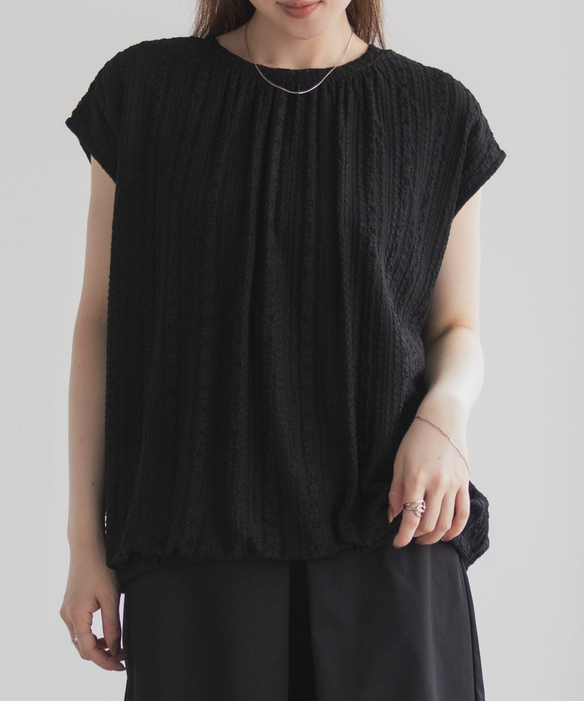 HusHusH レースバルーンフレンチTシャツ レディース ネコポス 対応商品