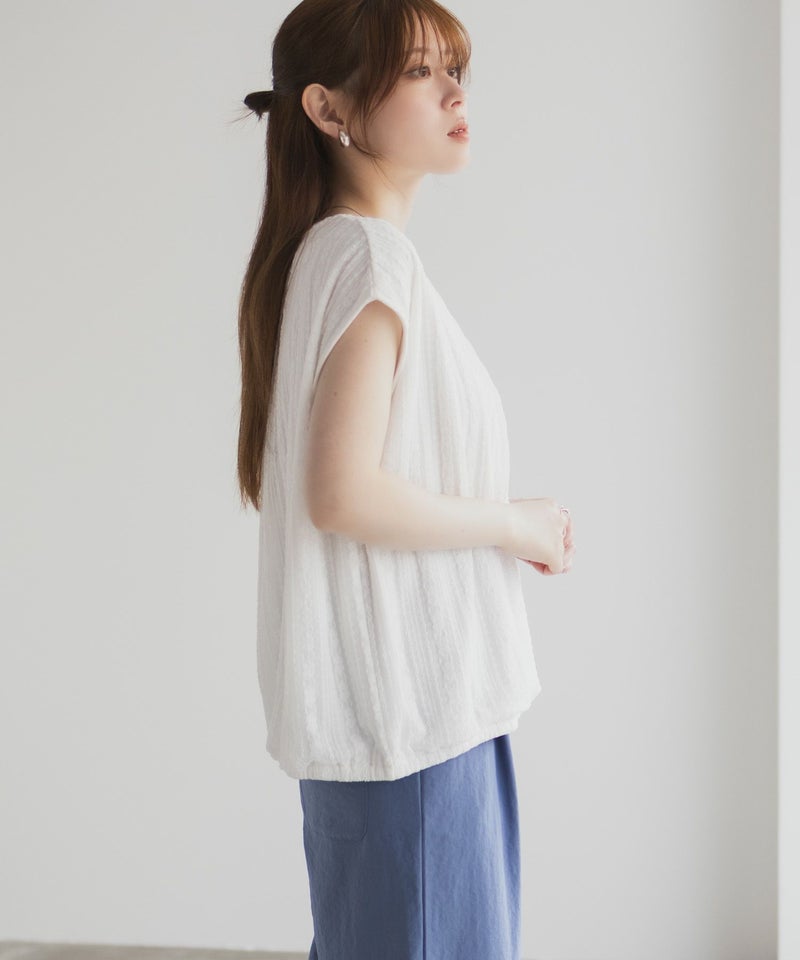 HusHusH  レースバルーンフレンチTシャツ レディース メール便 対応商品商品画像-7