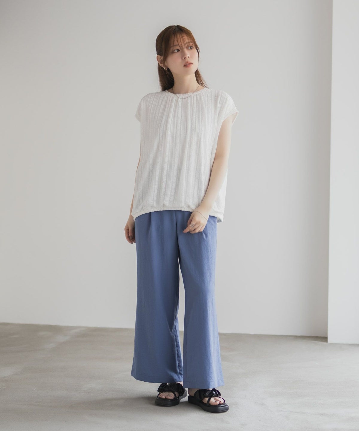 HusHusH レースバルーンフレンチTシャツ レディース ネコポス 対応商品