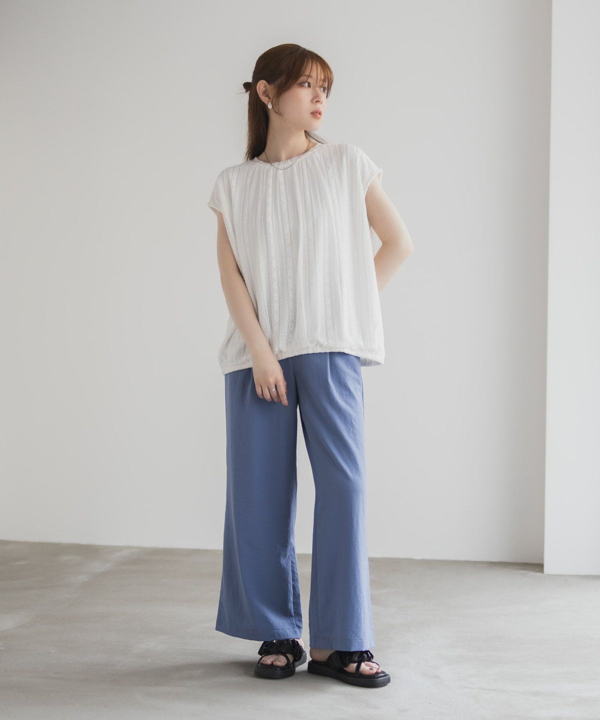 HusHusH レースバルーンフレンチTシャツ レディース ネコポス 対応商品