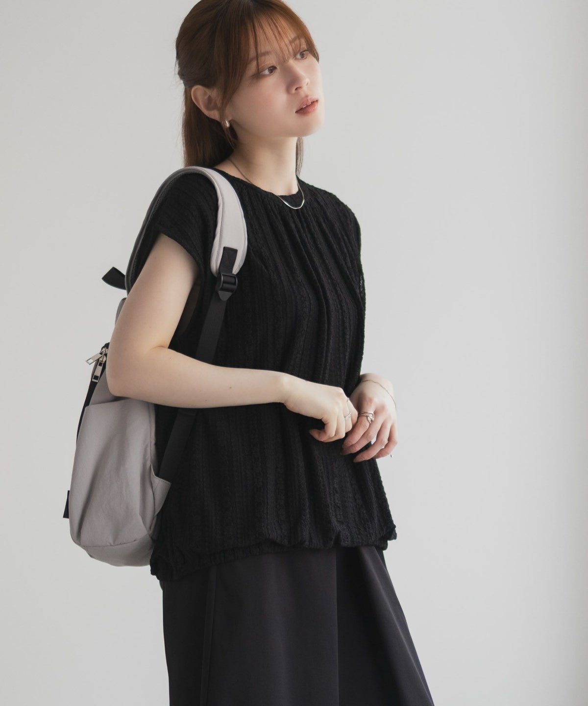 HusHusH レースバルーンフレンチTシャツ レディース ネコポス 対応商品