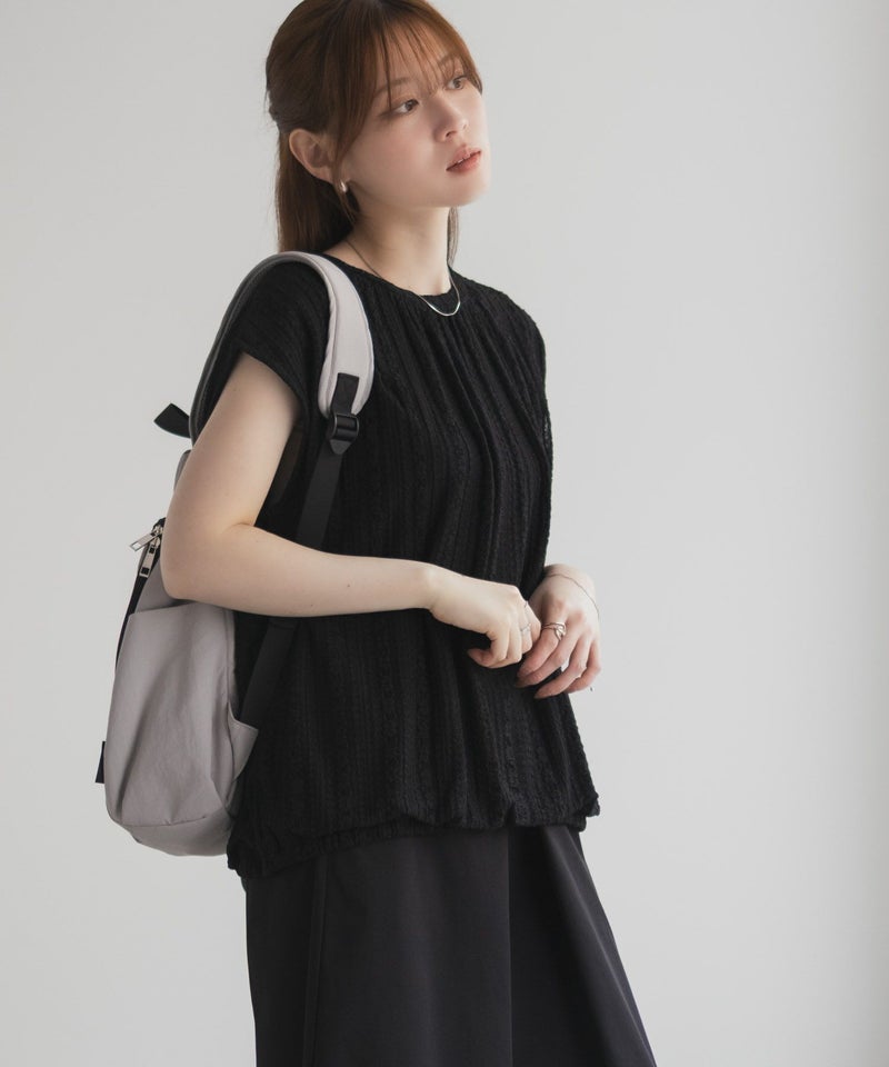 HusHusH  レースバルーンフレンチTシャツ レディース メール便 対応商品商品画像-12