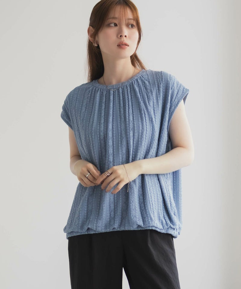 HusHusH レースバルーンフレンチTシャツ レディース メール便 対応商品商品画像-16