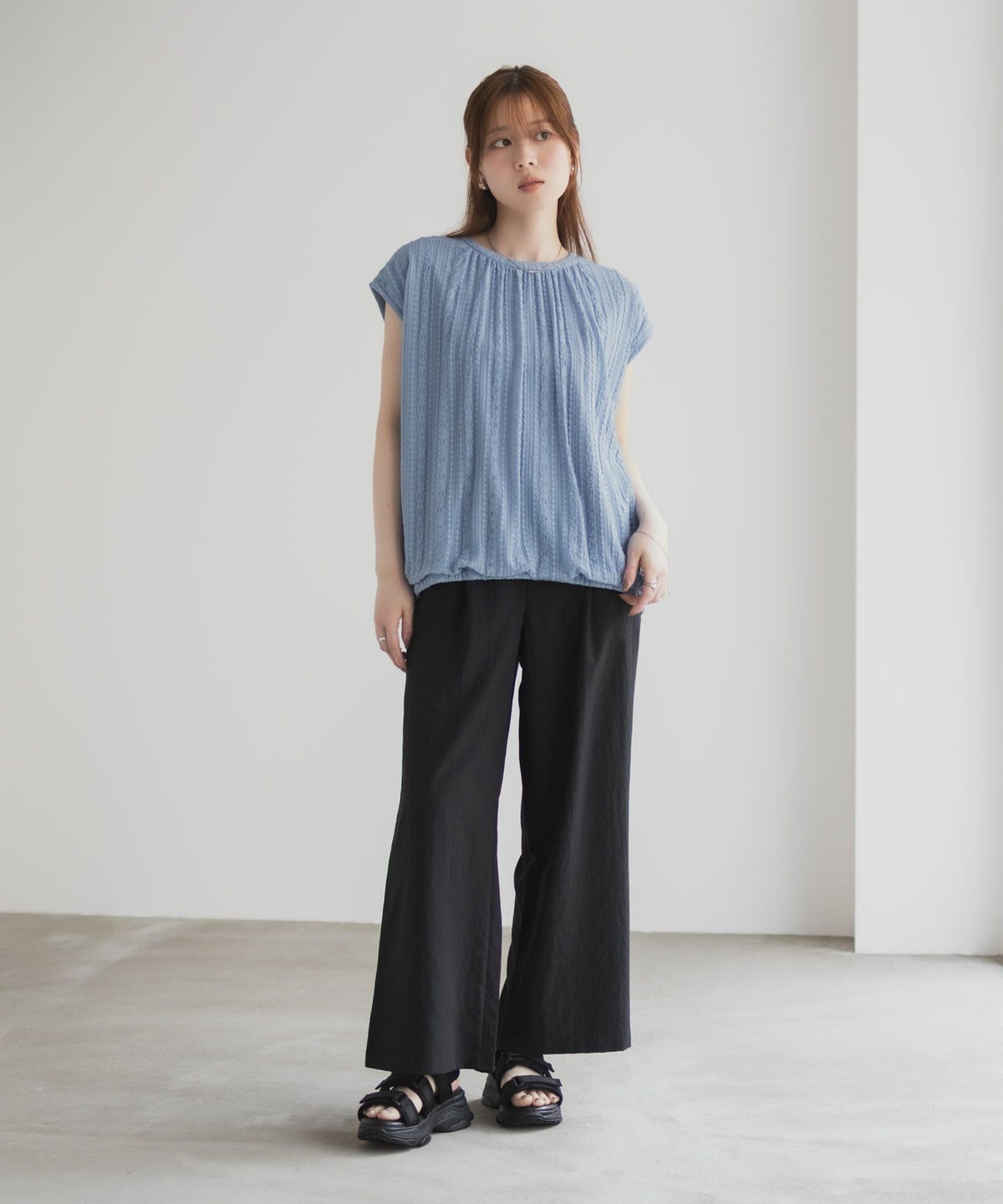 HusHusH レースバルーンフレンチTシャツ レディース ネコポス 対応商品