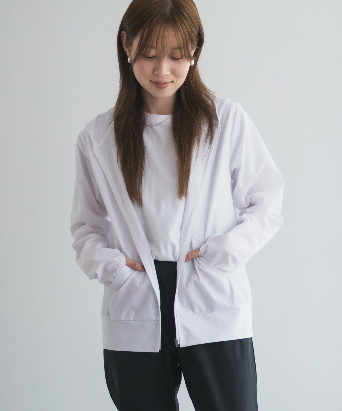 nAvy ラッシュガード ジップパーカー レディース