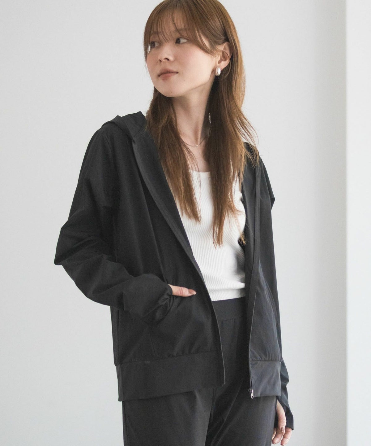 nAvy ラッシュガード ジップパーカー レディース