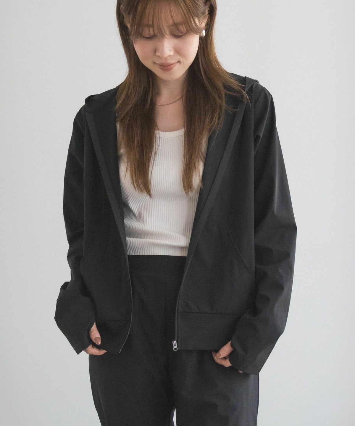 nAvy ラッシュガード ジップパーカー レディース