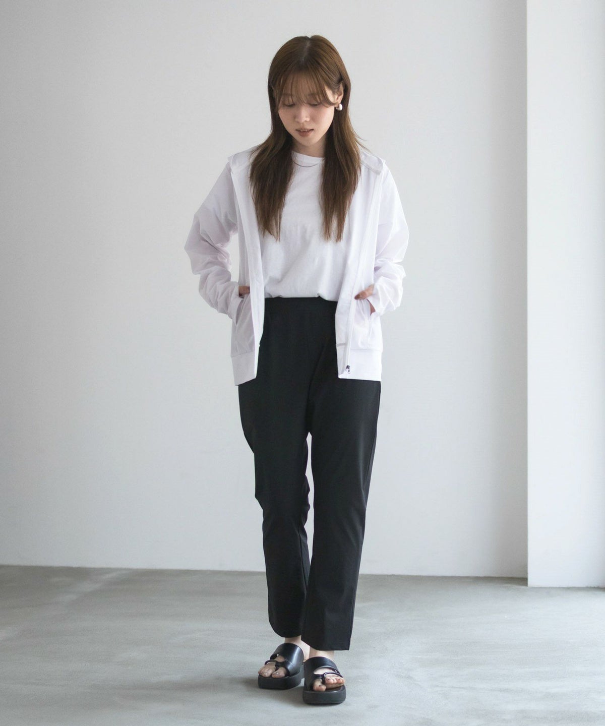 nAvy ラッシュガード ジップパーカー レディース