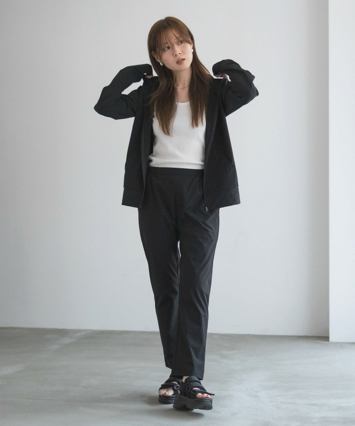 nAvy ラッシュガード ジップパーカー レディース