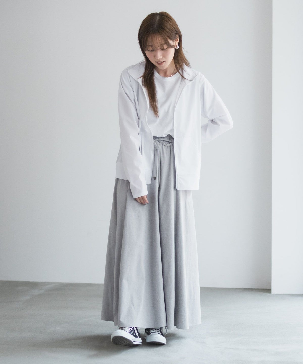 nAvy ラッシュガード ジップスタンド レディース