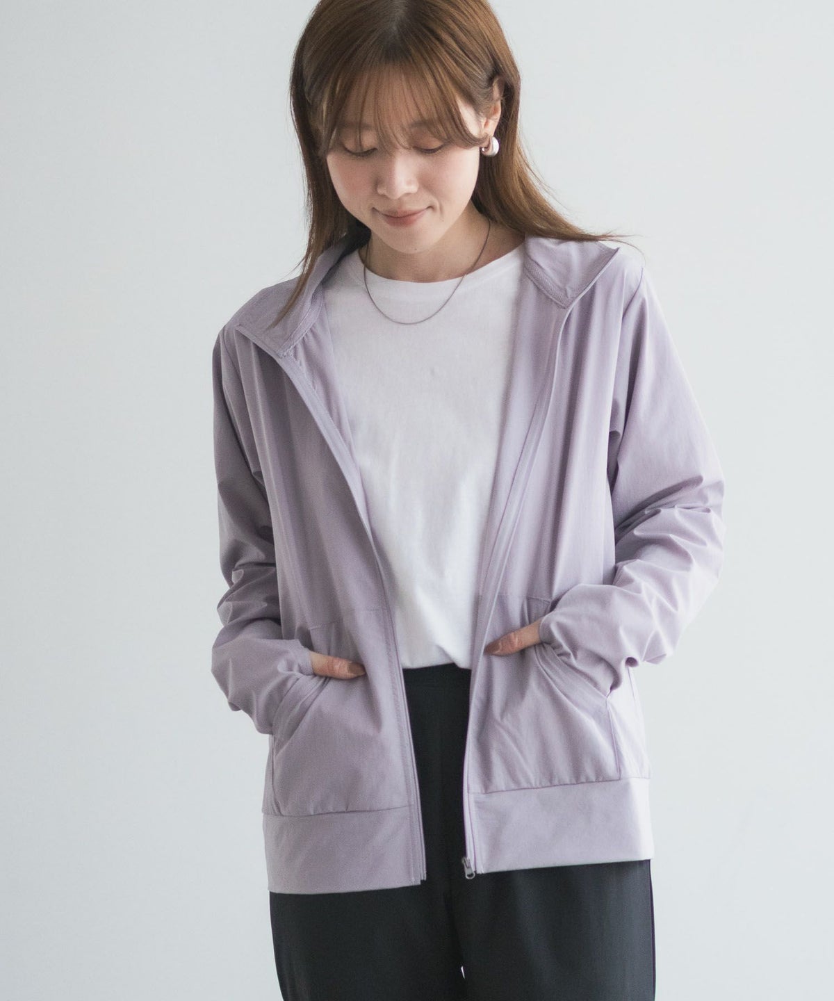 nAvy ラッシュガード ジップスタンド レディース