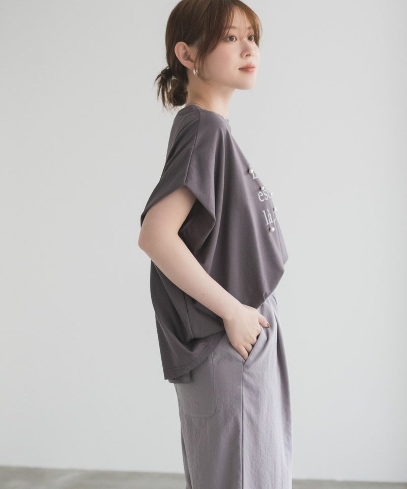 HusHusH  パール使いプリントドルマンTシャツ レディース メール便 対応商品商品画像-15