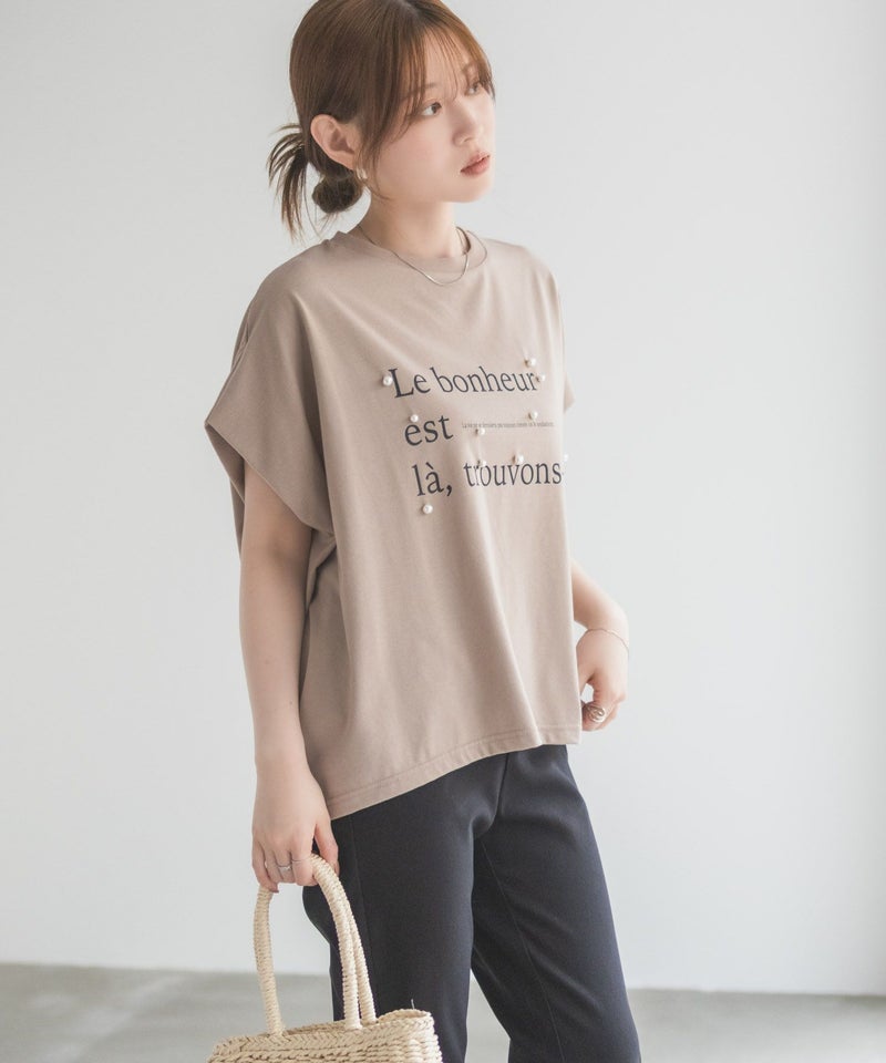 HusHusH  パール使いプリントドルマンTシャツ レディース メール便 対応商品商品画像-20