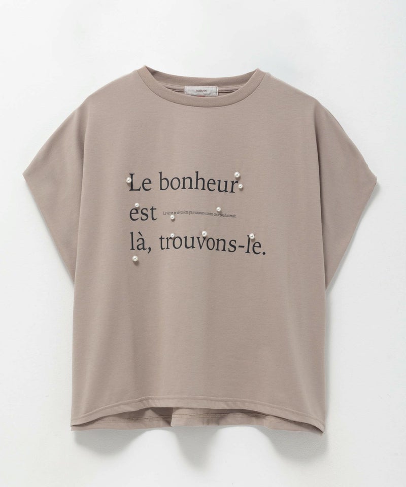 HusHusH パール使いプリントドルマンTシャツ レディース メール便 対応商品商品画像-28