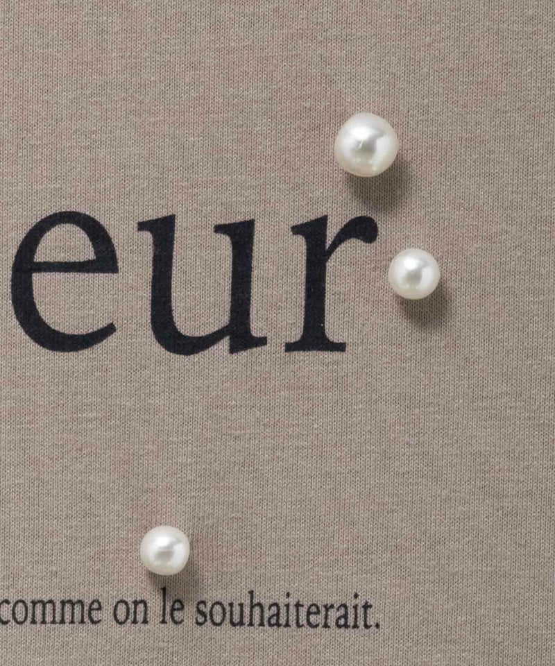 HusHusH パール使いプリントドルマンTシャツ レディース メール便 対応商品商品画像-36