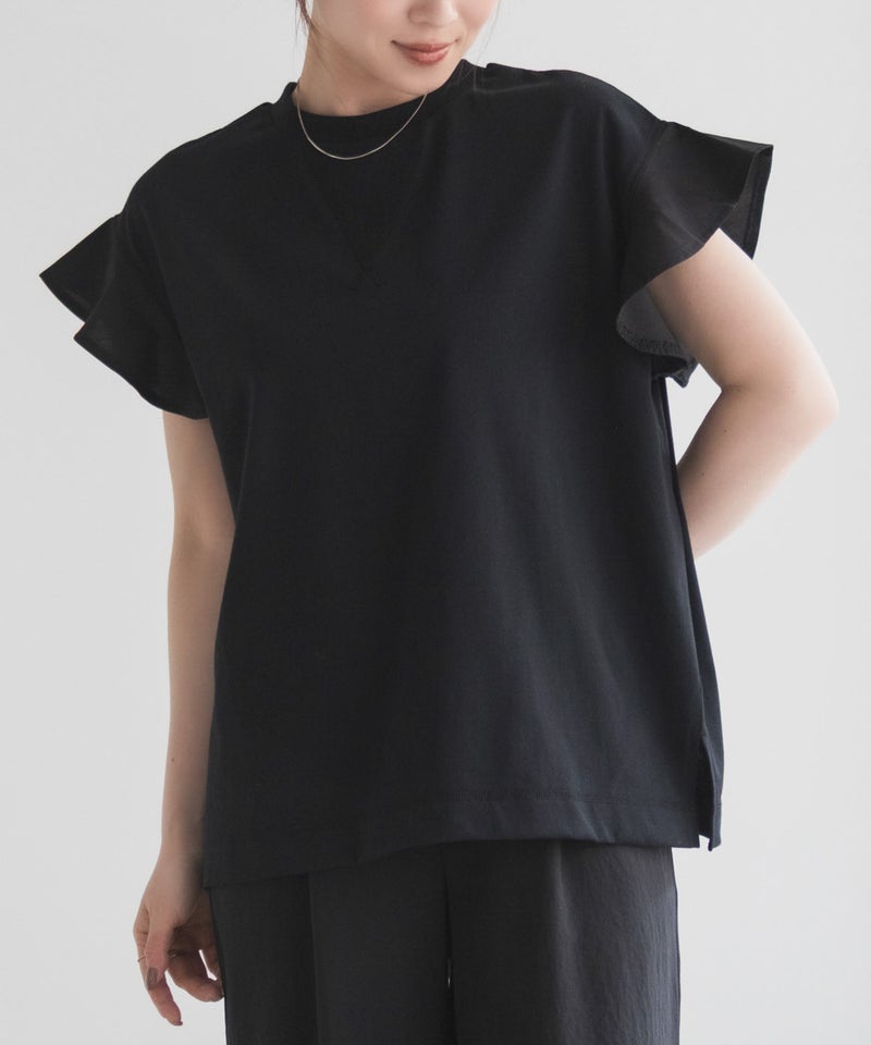 HusHusH  布帛フリルTシャツ レディース メール便 対応商品商品画像-1