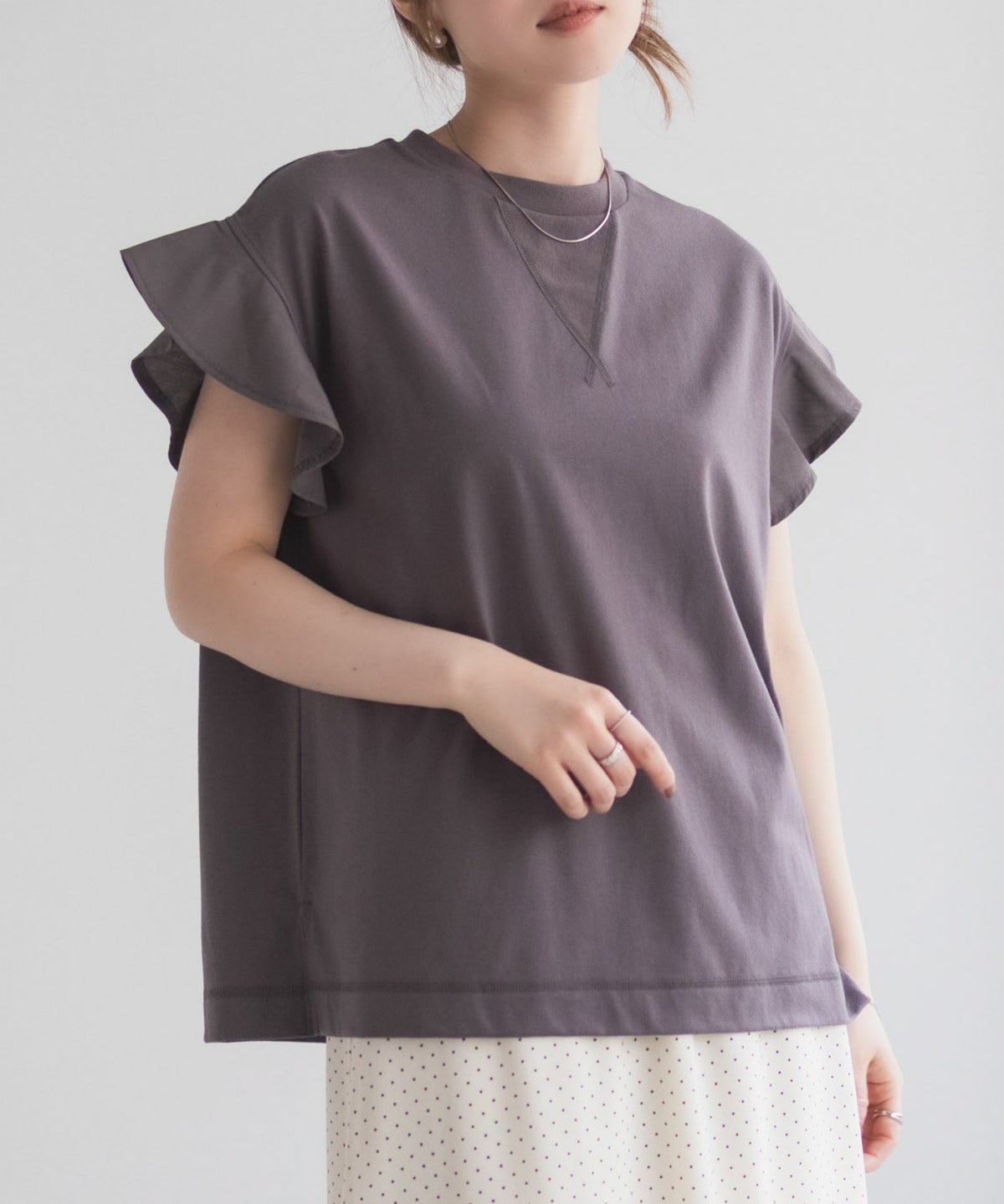 HusHusH 布帛フリルTシャツ レディース ネコポス 対応商品