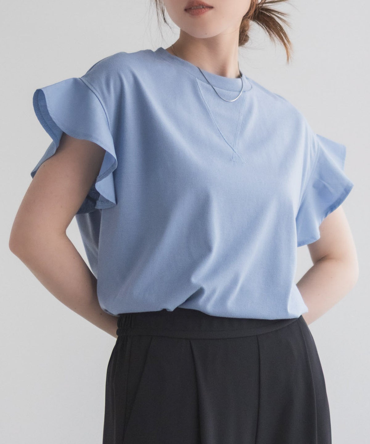 HusHusH 布帛フリルTシャツ レディース ネコポス 対応商品